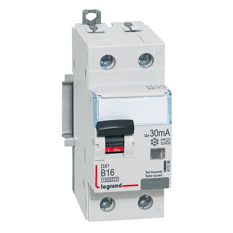 Prúdový chránič s nadprúdovou ochranou 411288 DX3 B16 1P+N 30mA A-typ 10kA