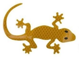 Reflexná samolepka - jašterica - GECKO žltá (V169K)