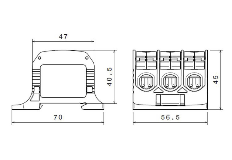 Skrutková svorkovnica SIMBLOCK 81004022 STB 50-3X hnedá/čierna/sivá Al/Cu 87330 DIN , 3P, 50mm², 6 otvorov