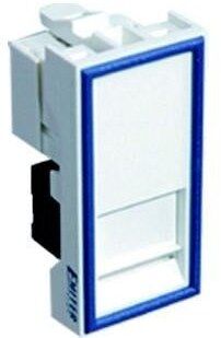 Emiter - DCN/TS-868K-8-C6 - zásuvka UTP RJ45 kat.6 s adaptérom jednomodulová 22,5x45mm biela