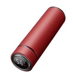 Termoska s teplomerom , červená (V235L)