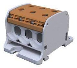 Skrutková svorkovnica SIMBLOCK 81003015 STB 50-3 hnedá Cu/Al DIN 1P ,6-50mm² , 6 otvorov