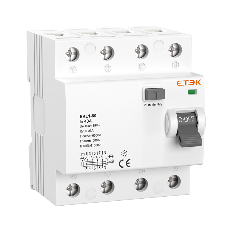 Prúdový chránič ETEK EKL1-80-3N2530A 25A 3P+N 30mA A-typ (120267)