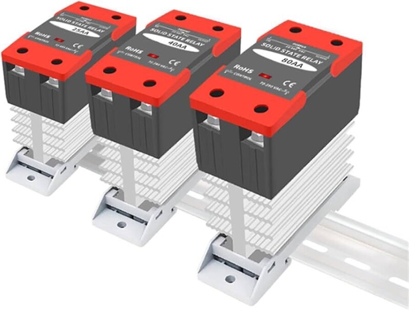 Bezkontaktné relé SSR ZTS-40DA , 3-32Vdc / 24-380VAC 40A  s chladičom na DIN lištu (L668B)