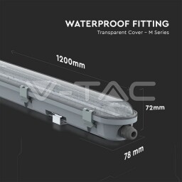 V-TAC LED Priemyselné svietidlo M-séria 1200mm 36W 4320lm 6400K (20204) VT-120036