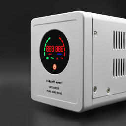 Záložný zdroj Qoltec 50720 UPS 800VA/560W čistý sínus, sivý