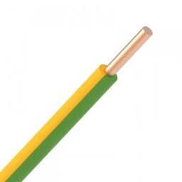 Vodič pevný H07V-U 1x6 mm² zeleno/žltá (CY)  kruhy 100mt. 
