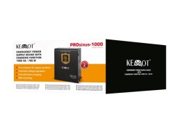Záložný zdroj KEMOT URZ3410 PROsinus-1000 nástenný 12V/230V 1000VA / 700W čierny