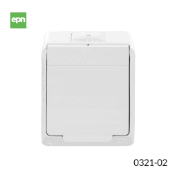 Hermes 0321-02 1-zásuvka 16A/250V IP44 nad omietku biela