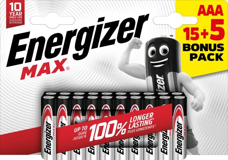 Batéria Energizer MAX AAA alkalická 15+5ks/balenie E303349400 / 7638900438307