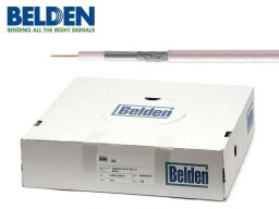 Kábel pevný koaxiálny Belden H125 AL P 75-4,8 biely 75Ohm (zostatok 8m + 26m)