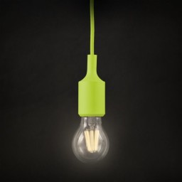 Závesné silikónové svietidlo 43999GR - E27/60W - zelené (V-TAC 3486 / VT-7228)