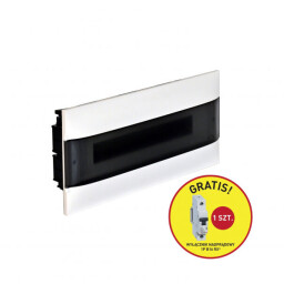 Rozvádzač 137375P PRACTIBOX S 1x22 zapustený 22M plast. dymové dvere - PROMO 1x ISTIČ RX3 B16/1 GRÁTIS