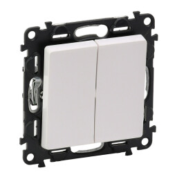 Valena life 752118 tlačidlo 1/0+1/0 biele