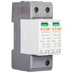 Prepäťová ochrana ETEK EKU5-T2-40PV-2M600 ,2-pólový , 40kA , C ,400V ,pre fotovolt. aplikácie art.-nr: 175401
