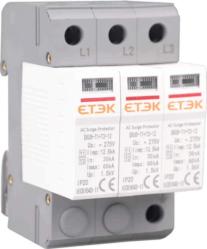 Prepäťová ochrana ETEK EKU5-T1+T2+12-3P280 ,3-pólový ,12,5kA ,B+C art.-nr.: 175069
