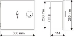 Poistková skriňa na stĺp Hasma SPP 2 C IV P21 (3x PN000) vrátane úchytu , energetický zámok - POŠKODENÁ