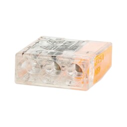 Bezskrutková krabicová svorka Würth 05561113 ELMO kompaktná 3x 0,5-2,5 mm² ( EQ. WAGO 2273-203)