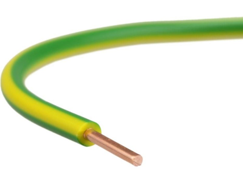 Vodič pevný H07V-U 1x4 mm² zeleno/žltá 750V (CY)  