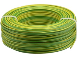 Vodič pevný H07V-U 1x4 mm² zeleno/žltá 750V (CY)  