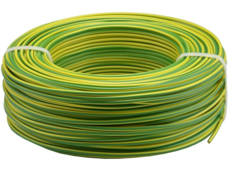 Vodič pevný H07V-U 1x4 mm² zeleno/žltá 750V (CY)  