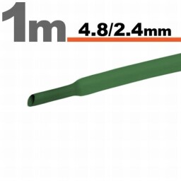 Zmršťovacia hadica 11025Z 4,8/2,4mm/1m zelená bužírka 