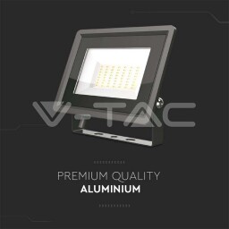 V-TAC LED reflektor 50W 4300lm 6400K F-series čierny (6751) VT-4954