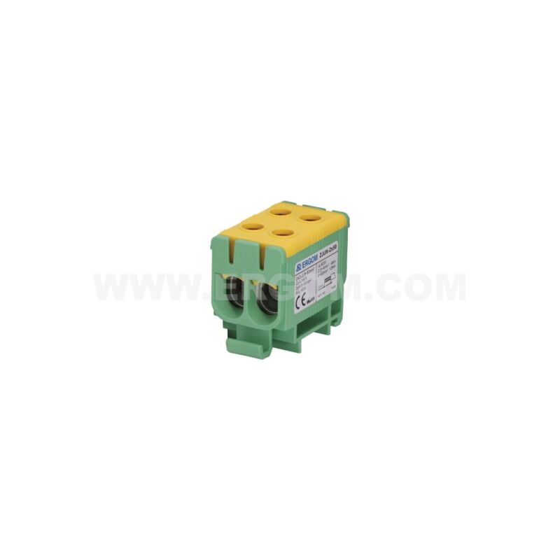 Univerzálna radová svorka ZJUN-2x50 PE R34RR-07020002003 Al/Cu 2,5÷50mm² DIN, zelená/žltá