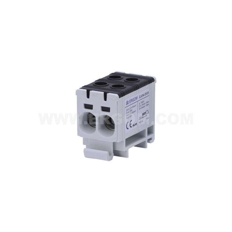 Univerzálna radová svorka ZJUN-2x35/BK R34RR-07010019303 Al/Cu 2,5÷35mm² DIN, čierna