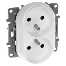 Niloé 764542 2-zásuvka 16A/250V , PL , biela (do rámčeka)