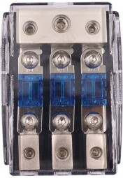Distribučný blok / poistkový spodok pre 3 poistky MIDI , ANL MINI (K740B)