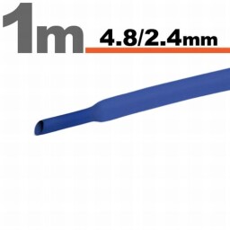 Zmršťovacia hadica 11025K 4,8/2,4mm 1m modrá bužírka