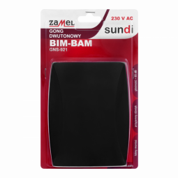 Zvonček GNS-921-CZN BIM-BAM GONG 2-tónový matný čierny