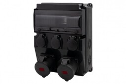 Zásuvková rozvodnica CAJA 12M SCENIC F3.2683 - 16A 5p , 32A 5p, 3x230V čierna