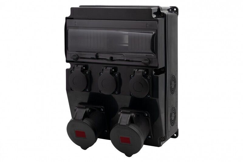Zásuvková rozvodnica CAJA 12M SCENIC F3.2683 - 16A 5p , 32A 5p, 3x230V čierna