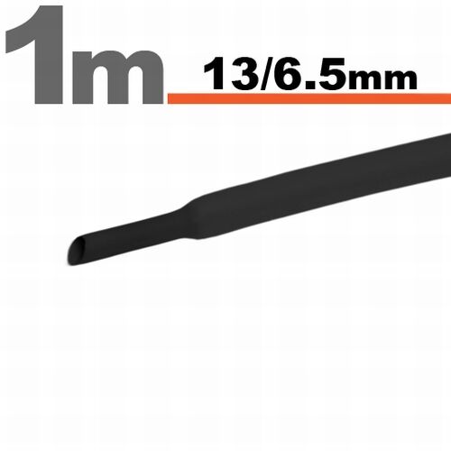 Zmršťovacia hadica 11024F 13/6,5mm 1m čierna bužírka