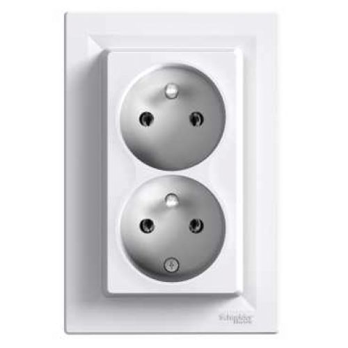 Asfora - EPH9800121 - 2-zásuvka 2x2P+E 16A/250V , biela