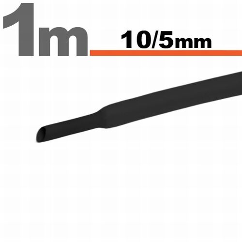 Zmršťovacia hadica 11023F 10/5mm 1m čierna bužírka