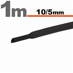 Zmršťovacia hadica 11023F 10/5mm 1m čierna bužírka