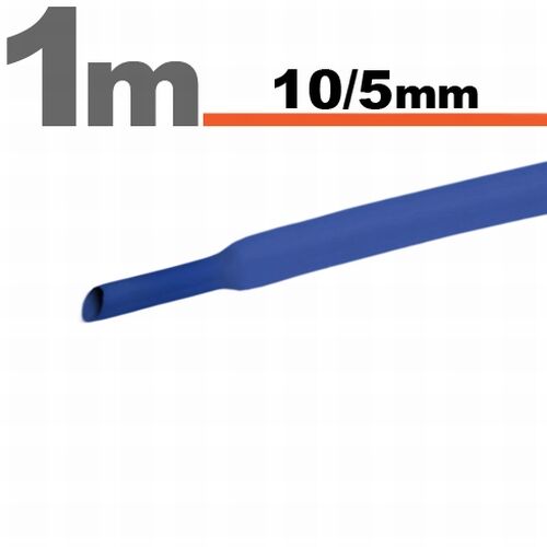 Zmršťovacia hadica 11023K 10/5mm 1m modrá bužírka
