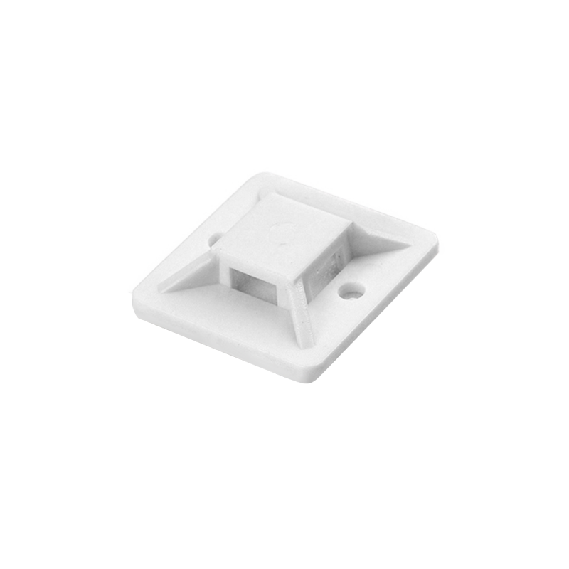 Samolepiaca príchytka sťahovacej pásky 30x30mm biela (O583)