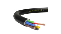 Ohybný kábel pre prívesné vozíky YLY-S 24V 6x0,6 + 1x1 mm² čierny (min.odber 50m!)
