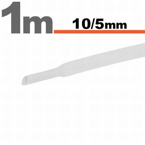 Zmršťovacia hadica 11023W 10/5mm 1m biela bužírka