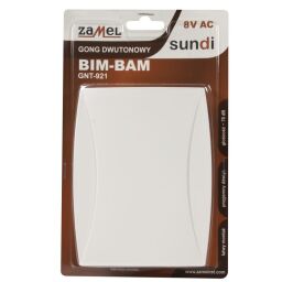 Zvonček GNT-921-BIA 8VAC BIM-BAM GONG 2-tónový biely