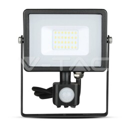 V-TAC LED reflektor so senzorom 20W SAMSUNG chip 1600lm 6000K čierny (453) VT-20-S