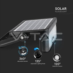Solárny LED  reflektor 5W 500lm 4000K (SKU: 8547) VT-777-5