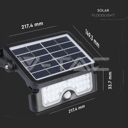 Solárny LED  reflektor 5W 500lm 4000K (SKU: 8547) VT-777-5