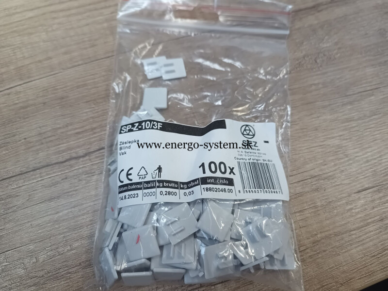 Koncová krytka k prepojovacej lište 10mm² 3pól. SP-Z-10/3F (18802046.00)