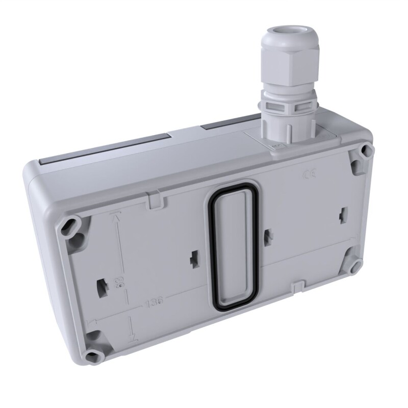 AQUANT 2K 5041-65 povrchová zásuvka 2P+PE IP65 sivá