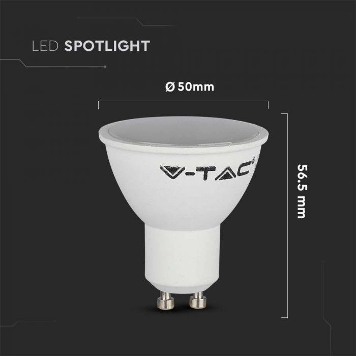 V-TAC LED žiarovka GU10 4,5W SMD 400lm 4000K (211686) VT-1975
